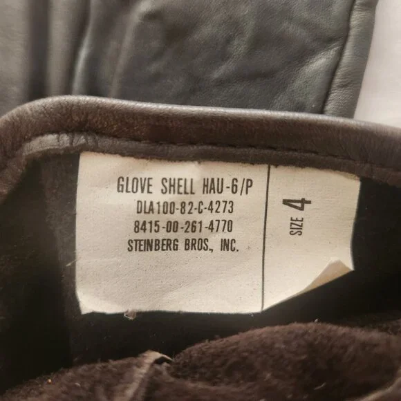 Vintage Military Vietnam Era Men's Leather Gloves - Picture 7 of 10